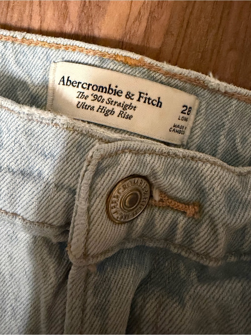 Abercrombie & Fitch 90s Straight Ultra High Rise 28L - Picture 2 of 3